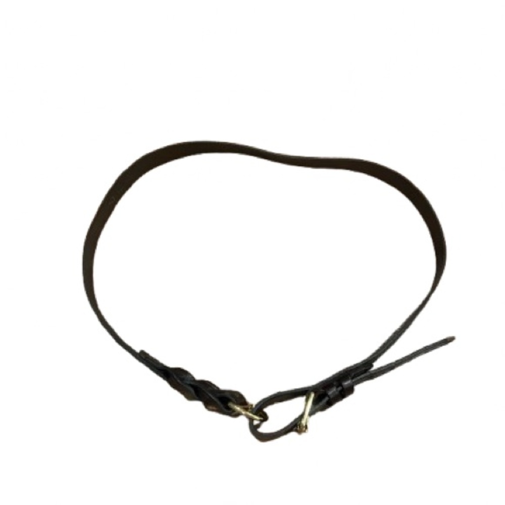 Ralph Lauren Women’s Brown Leather Belt with Gold Accents Size 41” - Picture 3 of 7